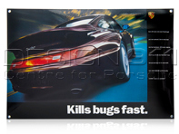 Enamel Plate Porsche Classic 993 Turbo 'Kills bugs fast“ - PCG00099310 Enamel Plate Porsche Classic 993 Turbo 'Kills bugs fast“ - PCG00099310