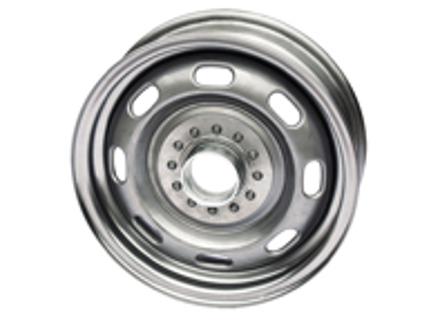 15' 5.5J Steel 'Knock off' wheel, Raw finish unpainted Porsche 356