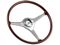 Steering wheel, Faux wood, 420 mm. Porsche 356 B/C - 64434708405 - 121403-AK0, 1645500200 Steering wheel, Faux wood, 420 mm. Porsche 356 B/C - 64434708405 - 121403-AK0, 1645500200