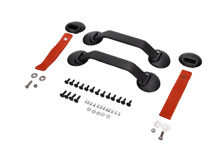 Kit de herrajes para panel de puerta RS, Rojo. Porsche 911/930/964/993 - 964555830YW, 96455503X00, 28041121025, 964555251008YR