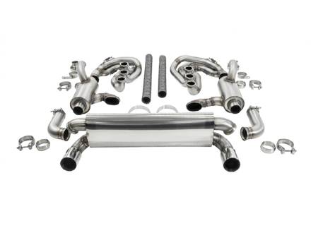 CARGRAPHIC GT Sport Exhaust System Backdate 740mm, With ID45 GT Manifold Set, With Heating. Porsche 964 Carrera 2/4/RS - 96411104504, 96411104605, 96411104502, 96421103905, 96421103932, 96421104004