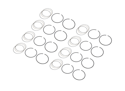 Zuigerveer set. Porsche 997 3.8L - 197837098, 3903MS-112