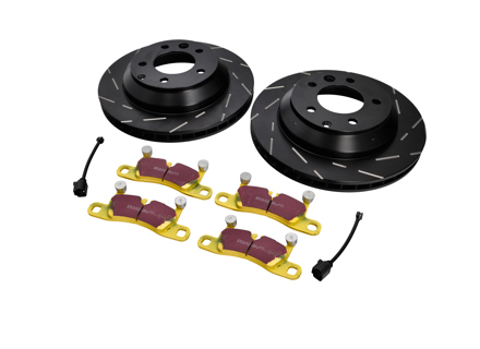 REAR Sports Brake Disc and Pads Set. Porsche 958 Cayenne - 95861236550, 95535240131, 7L6615601D, 7L6615601J, 7L8615601C, 95535240130, 95835293900, PAA698451A