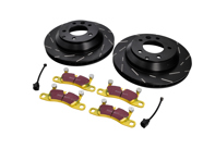 REAR Sports Brake Disc and Pads Set. Porsche 958 Cayenne - 95861236550, 95535240131, 7L6615601D, 7L6615601J, 7L8615601C, 95535240130, 95835293900, PAA698451A