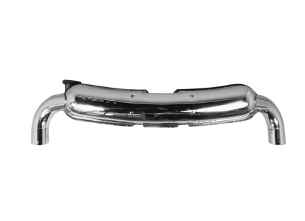 Exhaust muffler / silencer rear box twin outlet. With TÜV/EEC approval Porsche 911 1974-89 - 92.502SD, 92502SD, 93011102200, 93011104300, 1620604400 - 92.520SD, 1620604400 Exhaust muffler / silencer rear box twin outlet. With TÜV/EEC approval Porsche 911 1974-89 - 92.502SD, 92502SD, 93011102200, 93011104300, 1620604400 - 92.520SD, 1620604400