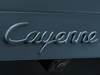 'Cayenne' rear lid badge, Primed. Porsche 9YA Cayenne Turbo - 9Y004487002G2X, 9Y004487002 'Cayenne' rear lid badge, Primed. Porsche 9YA Cayenne Turbo - 9Y004487002G2X, 9Y004487002