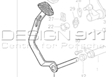 Kupplungspedal. Porsche 964 1991 RHD - 96442307801 Kupplungspedal. Porsche 964 1991 RHD - 96442307801