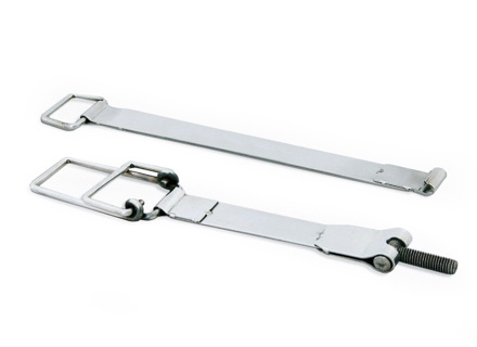 Batterijriemen, boven- en zijkant set, zilver. Porsche 911 69-73 - 90161102800, 90161102200 - 1699450110, 9240001