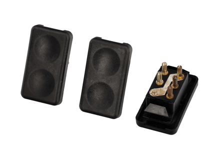 Kit de commutateur de lève-vitre électrique noir. Porsche 924 / 944 - 47795962201C