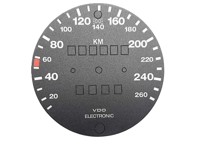 Geschwindigkeitsskala zur Umrechnung von Meilen in km/h. Porsche 911 1984-89 - 93064150800 - 911886-031
