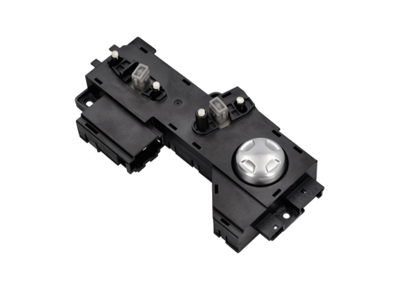 Schalter für Sitzverstellung mit Memoryfunktion, Galvanosilber. Porsche 987.1 / 987.2 / 997.1 / 997.2 2005-13 - 99761372102V05, 99761372202V05, 99761372101V05, 99761372201V05