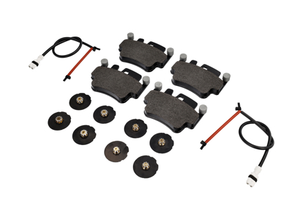 Kit de plaquettes de frein arrière, capteurs, cales Porsche 996 Turbo / 996 C4S OE - 99635208602, 99635208600, 99661236501, 99635294903