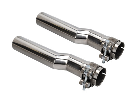 Offset Sport tailpipe trim kit stainless steel. Porsche 356 Pre A - 54654101, 546 54101 - PRS15 Offset Sport tailpipe trim kit stainless steel. Porsche 356 Pre A - 54654101, 546 54101 - PRS15