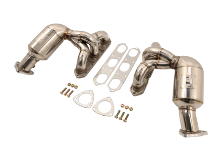 Collettore di scarico / collettore con 200 CELL CAT per Porsche Boxster 987 / Cayman DesignTek - 3606109874, 98711310407, 98711310408, 98711310410, 987113104AX, 98711310805, 987113108AX, 98711310605, 98711310606, 987113106AX, 98711310307, 98711310310, 987113103AX, 98711310705, 987113107AX, 98711310505, 98711310506, 987113105AX