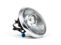 Kit di conversione fari a LED per guida a sinistra (LHD) con riflettore cromato e lenti trasparenti, anelli neri. Porsche 911 / 964 - 91163102400, 91163111300, 90163110100
