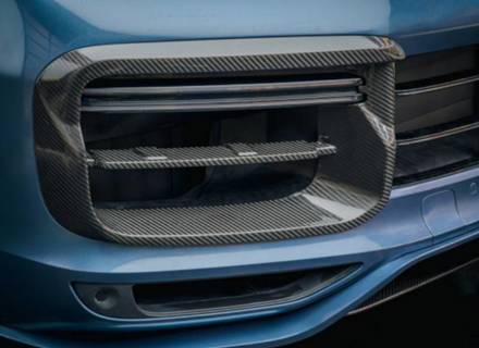 Radiator grille cover Carbon Fibre. Porsche 9YA Cayenne turbo - 9Y0807795041, 9Y0807796041 - EC-LR033-CBN Radiator grille cover Carbon Fibre. Porsche 9YA Cayenne turbo - 9Y0807795041, 9Y0807796041 - EC-LR033-CBN