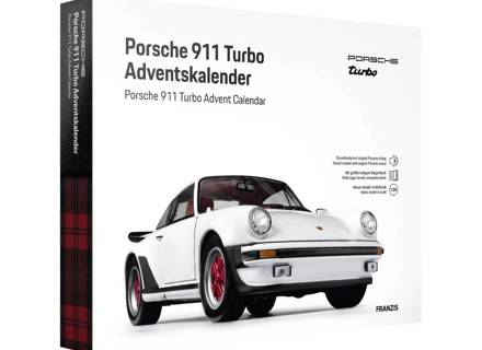 Porsche 911 Turbo miniature au 1/24e, blanche, calendrier de l'Avent