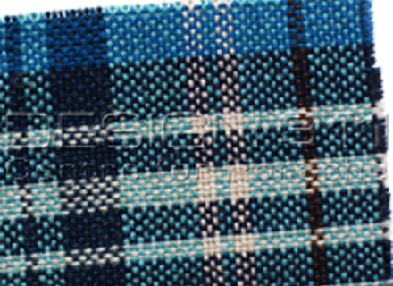 Tissu Porsche Classique KARO Bleu Madras - P9111473