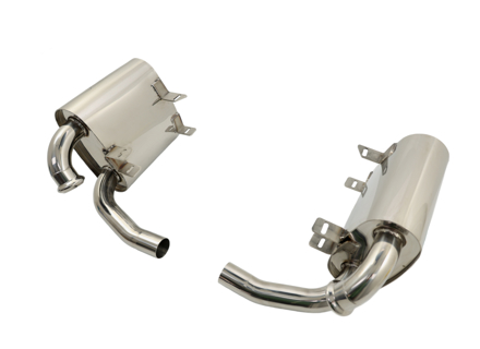 Exhaust Muffler / Silencer Sports DesignTek for Porsche 996 Carrera - 99611112257, 99611113254, 99611198404, 99611113274, 99611113275, 99611113270, 99611198405, 99611113168, 99611198504, 99611113174, 99611113175, 99611113170, 99611198505, 99611112157, 99611113154