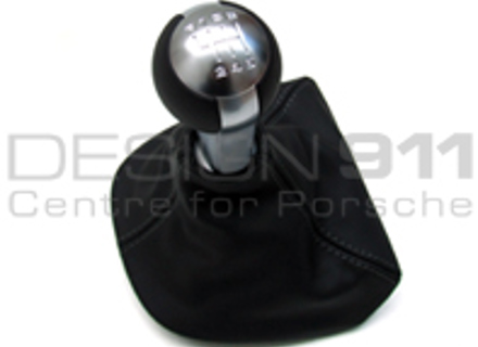 Pommeau de levier de vitesse en cuir. Porsche 997 Turbo - 99742407550FOT, 99742407550