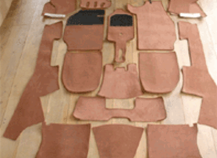 Juego de alfombras para piso interior. Porsche 911 1965-68 Juego de alfombras para piso interior. Porsche 911 1965-68