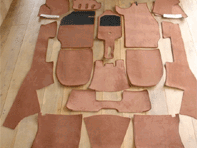Interior floor carpet set. Porsche 911 1965-68 Interior floor carpet set. Porsche 911 1965-68