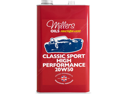 Millers Oil Classic Sport High Performance 20W-50 Motorolie voor Porsche 356 / 914 / 911 2.0-2.7L - 8355GMS, 7911GCT Millers Oil Classic Sport High Performance 20W-50 Motorolie voor Porsche 356 / 914 / 911 2.0-2.7L - 8355GMS, 7911GCT