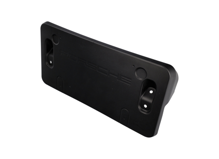 Support de plaque d'immatriculation pour pare-chocs avant, noir. Porsche Macan 95B.1 - 95B807287A1E0, 95B807287C1E0 Support de plaque d'immatriculation pour pare-chocs avant, noir. Porsche Macan 95B.1 - 95B807287A1E0, 95B807287C1E0