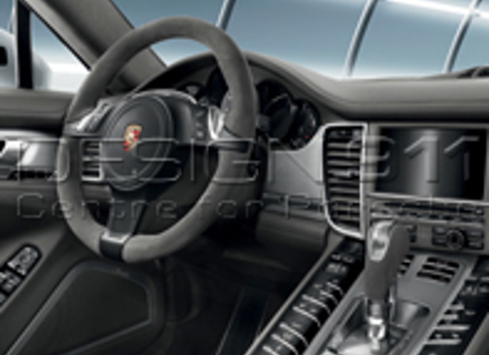 Multi-function Steering Wheel & PDK Selector Lever in Alcantara. Porsche Panamera 2010>> - 97004480180, 97004480181