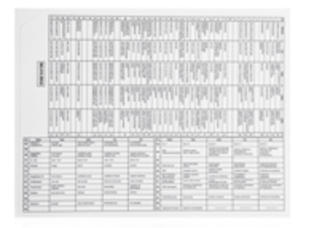 Sicherungs- und Relaisbelegungskarte. Porsche 993 (911) Turbo (1993 - 1994) - 96561020903 Sicherungs- und Relaisbelegungskarte. Porsche 993 (911) Turbo (1993 - 1994) - 96561020903