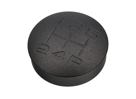 Versnellingspookknopinzetstuk, legering gegraveerd, zwart. Porsche Boxster / 944 / 924 - 931424075001AJ - GI944B