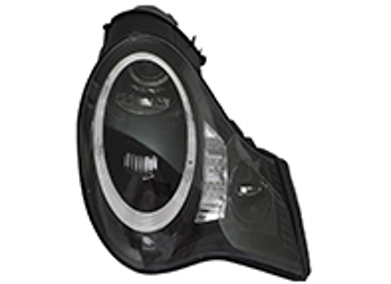 PHARES RHD (D2 HID) avec anneau DTR + indicateur LED + projecteur LED intégré antibrouillard noir brillant (PAIRE) - 996631065, 996631066