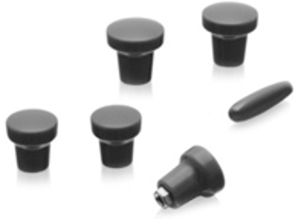 Dashboard knoppenset in het zwart. Porsche 356A - PCG35655200700