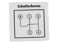 Decal for windscreen, gear shift pattern. Porsche 356B / 356C - 64470154200 - 1601503100 Decal for windscreen, gear shift pattern. Porsche 356B / 356C - 64470154200 - 1601503100