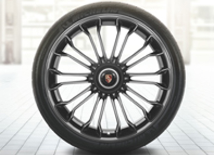 918 Spyder de 20'/21' en platino (satinado-mate) llantas de aleación y neumáticos de verano Original Porsche - 91804460004