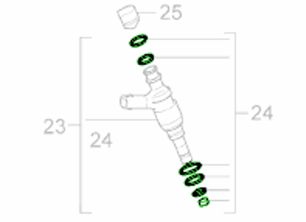 Fuel injector gasket set. Porsche 958 Cayenne / 970 Panamera HYBRID - 95811090100, 933.140, 95811090101, 95811090102 Fuel injector gasket set. Porsche 958 Cayenne / 970 Panamera HYBRID - 95811090100, 933.140, 95811090101, 95811090102