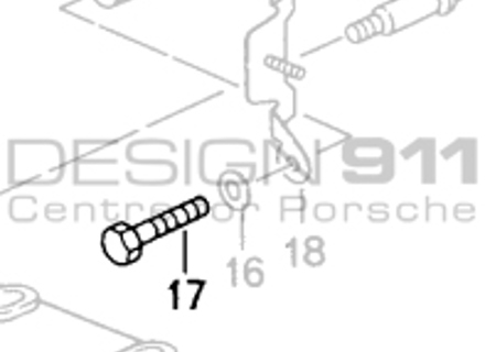 Perno de cabeza hexagonal del soporte del soporte de la caja de cambios. Porsche 993 C2 TIPTRONIC - 90007503209