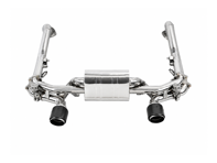 DesignTek Valvetronic Bypass uitlaatsysteem met carbonfiber eindstukken. Porsche 718 Cayman GT4 - 982251053D, 982251053G, 982251053L, 982251053F, 982251053H, 982251053K - 69-PS127V