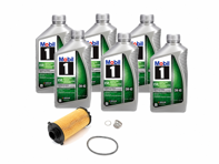 Kit d'entretien avec filtre à huile, bouchon de vidange et huile Mobil 1 ESP X4 0W-40 pour Porsche 718 (982) Boxster / 718C (982C) Cayman - 9A210722500, 99970768540, 0PC115466