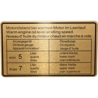 Sticker Motoroliepeil. Porsche 911 / 914 SPM - 90100650401 - 1601501206 Sticker Motoroliepeil. Porsche 911 / 914 SPM - 90100650401 - 1601501206