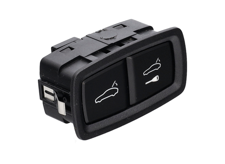 Schalter für Heckklappenentriegelung, Mattschwarz. Porsche 95C / 971.1 / 971.2 / 976 / 9J1.1 / 9J1.2 / 9YA / 9YB 2017>> - 971959832C6N3, 971959832C