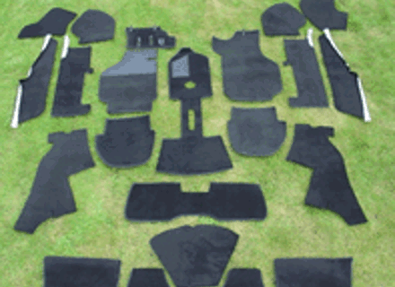 Ensemble de tapis de sol intérieur. Porsche 911 1984-89 Ensemble de tapis de sol intérieur. Porsche 911 1984-89