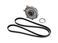 Waterpomp-, riem- en thermostaatset. Porsche 981 Boxster / Cayman / Porsche 991.1 - 0PB121035A, 9A110221800, 0PB903137A, 9A110222602, 9A110622603, 9A712111000, 9A110655900, 0PB121688