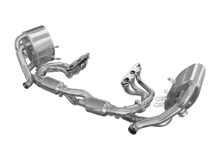 Switchable Stainless Steel Sports Exhaust System with 200-Cell Cats & Headers for Porsche 997-1 Carrera / S 2005-2008 - 99711110301, 99711110401, 99711110102, 99711110202, 99711121102, 99711121103, 99711121202, 99711121203, 99711123202, 99711123203