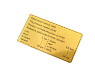 Sticker bandenspanning. Porsche 911 1984-89 / 924 / 944 - 93770112700 - 1601500906