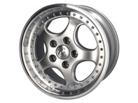 18" KT2 Leichtmetallfelge im Split-Rim-Look 8,5J ET52 – Silberfinish Porsche PCD5/130 - KT2S018, KT2S01808552, KT2S01809552