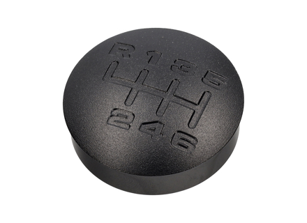 Schaltknaufeinsatz Alu graviert, Schwarz. Porsche 968 / 993 - 944424075028YR - GI993B