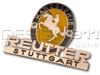 Reutter Badge, 1950 to 1953. Porsche 356 - PSP72300100, PCG72300100 Reutter Badge, 1950 to 1953. Porsche 356 - PSP72300100, PCG72300100