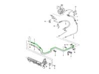 Conduite de direction assistée, conduite à gauche. Porsche 986 Boxster / 996 1999-2005 - 99634745112, 99634745109, 99634745110 Conduite de direction assistée, conduite à gauche. Porsche 986 Boxster / 996 1999-2005 - 99634745112, 99634745109, 99634745110