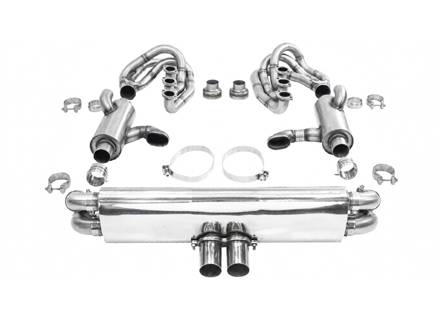 CARGRAPHIC GT Sport Exhaust System Backdate With ID42 GT Manifold Set, With Heating, No Valves GT3 Look. Porsche 964 Carrera 2/4/RS - 96411104504, 96411104605, 96411104502, 96421103905, 96421103932, 96421104004